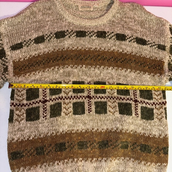 St. John's Bay Men's Patterned Crewneck Sweater - Olive, Brown, Cream - Picture 3 of 14